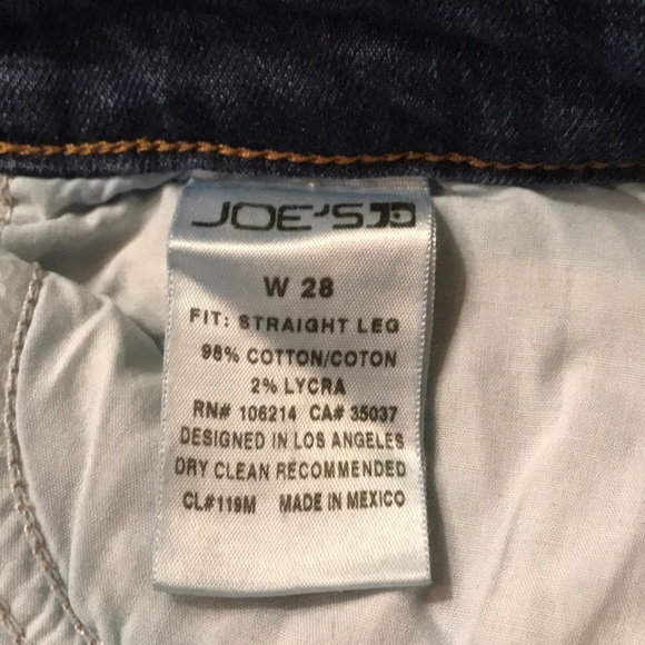 Joe’s Jean Straight Leg Distressed Skinny Mid Rise - Picture 5 of 6
